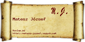 Matesz József névjegykártya