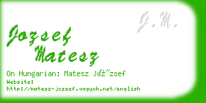 jozsef matesz business card